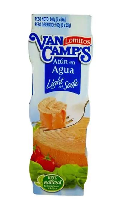 [273-UND] ATUN LIGHT AGUA VAN CAMPS 3 UND 80 GR UND