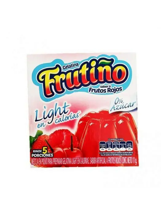 GELATINA FRUTINO 0 AZUCAR FRUT ROJOS11.5 UND