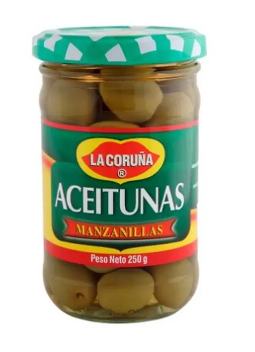 [2118-UND] ACEITUNAS MANZANILLA LA CORUNA 250 GR UND