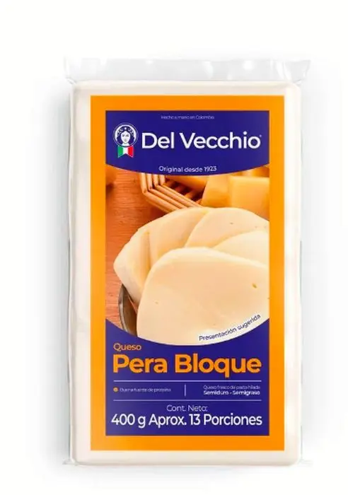 [10865-UND] QUESO PERA DEL VECCHIO BLOQUE 400 G UND