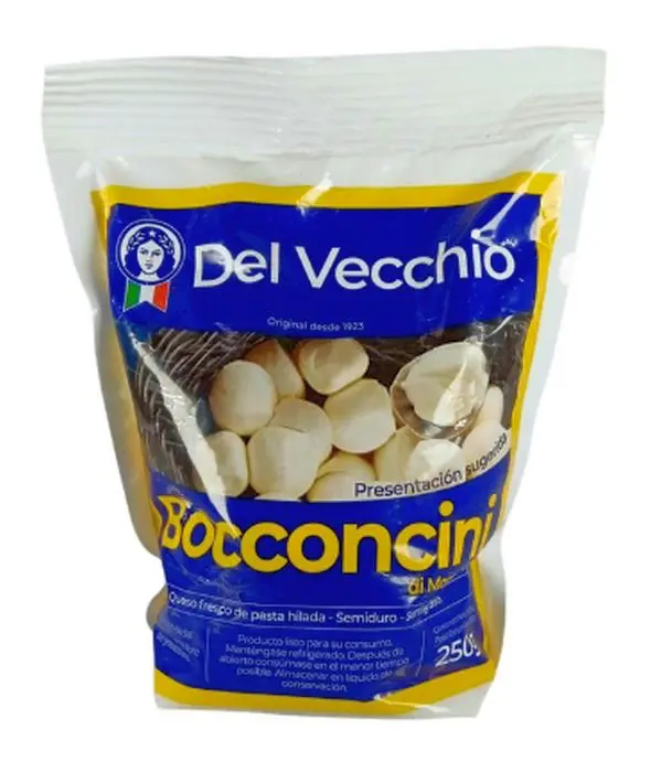 QUESO BOCCONCINI  DELVECCHIO 250 GR UND