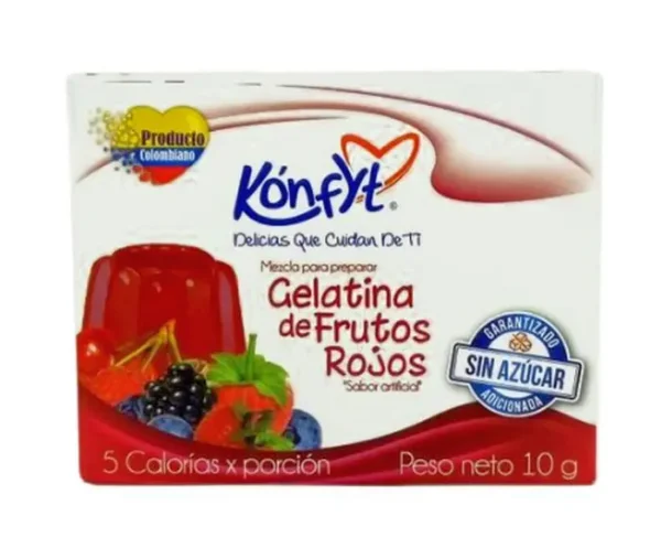 GELATINA KONFYT FRUTOS ROJOS SIN AZU 10G UND