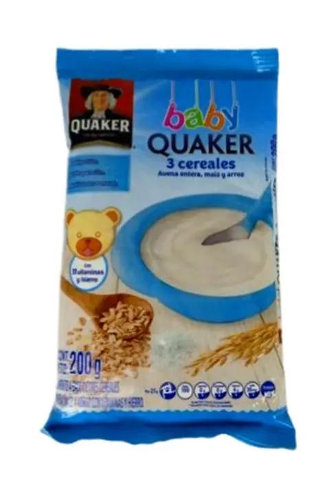 [8632-UND] CEREAL BABY QUAKER 3 CERE AVENA,MAIZ, UND