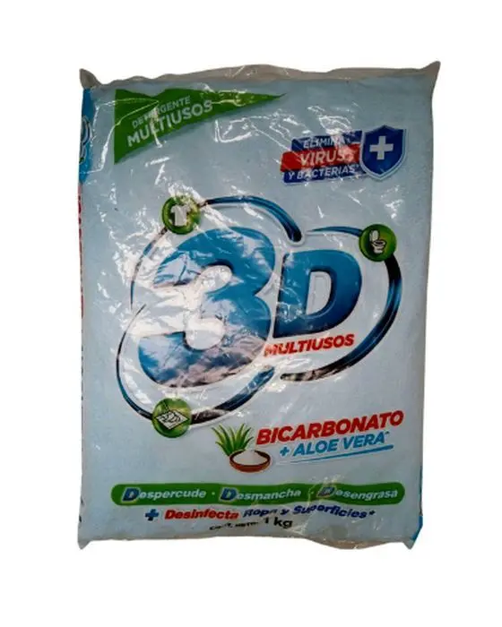 [8852-UND] DETERG POLVO 3D BICARB ALOE VERA 1000 G UND