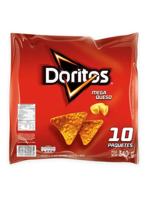 [1168-10U] PASABO DORITOS MEGA QUESO 34 G 10 UND