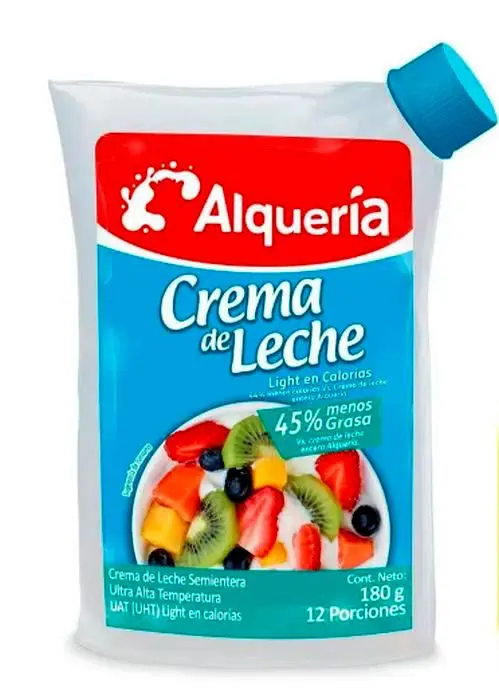 CREMA DE LECHE LIGHT ALQUERIA 180 G UND