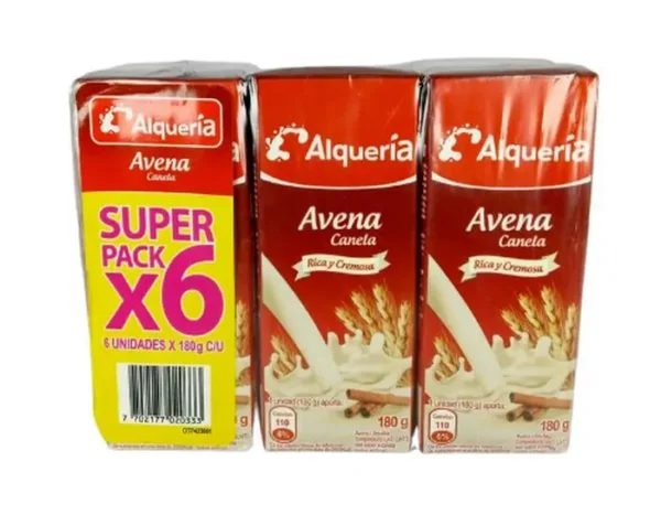 AVENA LIQ ALQUERIA CANELA 180 G 6 U UND