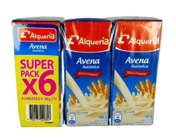 [12889-UND] AVENA LIQ ALQUERIA AUTENTICA CJ 180G 6 U UND