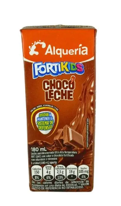 [1571-UND] CHOCO LECHE FORTIKIDS ALQUERIA 180 ML UND