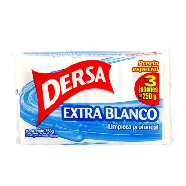[8962-3UN] JABON BARRA DERSA EXTR BLANC 250 GR 3 UND
