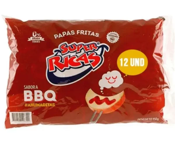 [1810-12U] PAPAS FRITAS SUPER RICAS BBQ 30 GR 12 UND