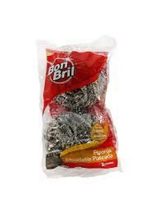 [9563-UND] ESPONJA INOXIDABLE PLATEADA BOMBRIL 2 UN UND