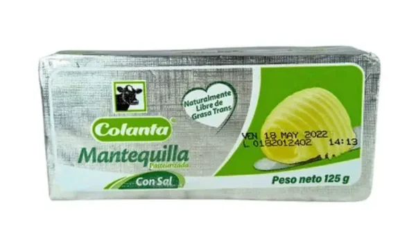 MANTEQUILLA CON SAL COLANTA 125 GR UND