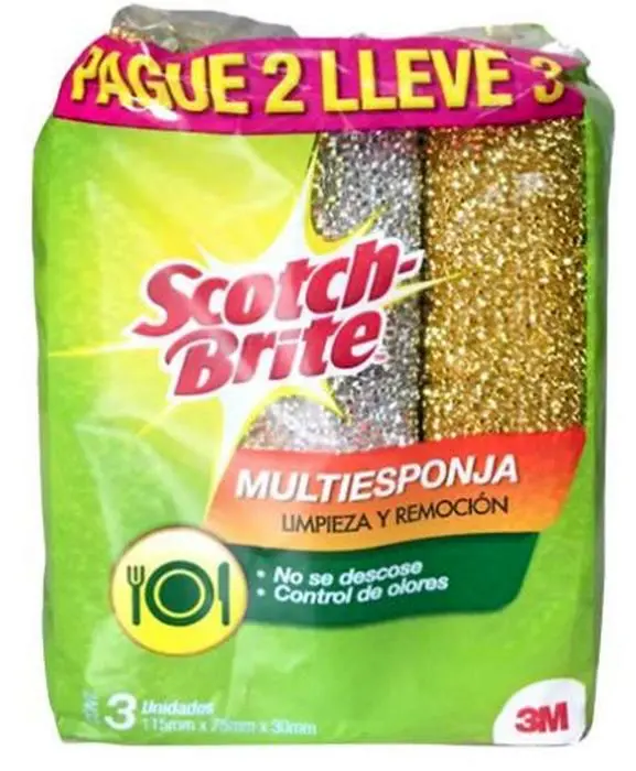 [12445-UND] ESPONJA SCOTCH BRITE MULTI PG 2U LLV 3U UND