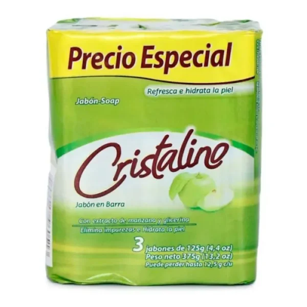 [10192-3UN] JABON CRISTALINO MANZANA 125 G 3 UND