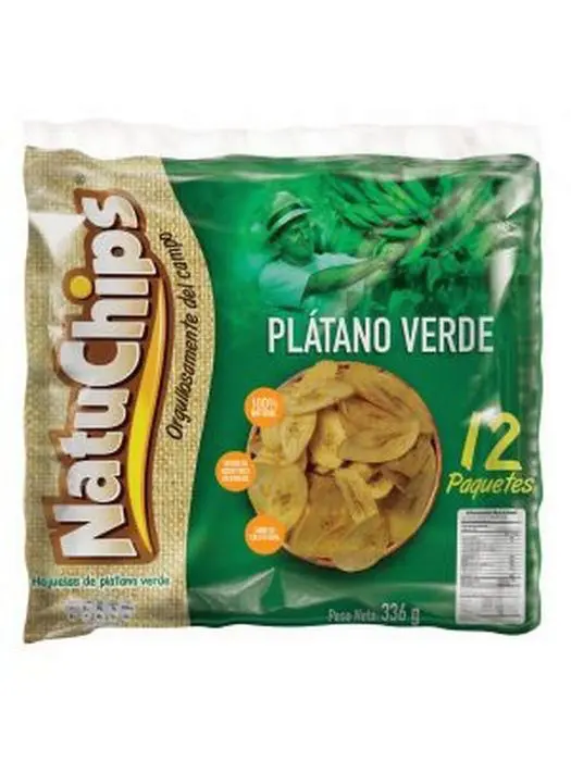 [11358-12U] PASABO NATUCHIPS PLATANO VERDE 28 G 12 UND