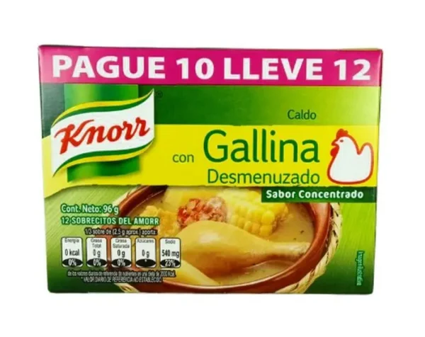 [3598-UND] CALDO GALLINA KNOR DESMENUSADO 12 SOBS U UND