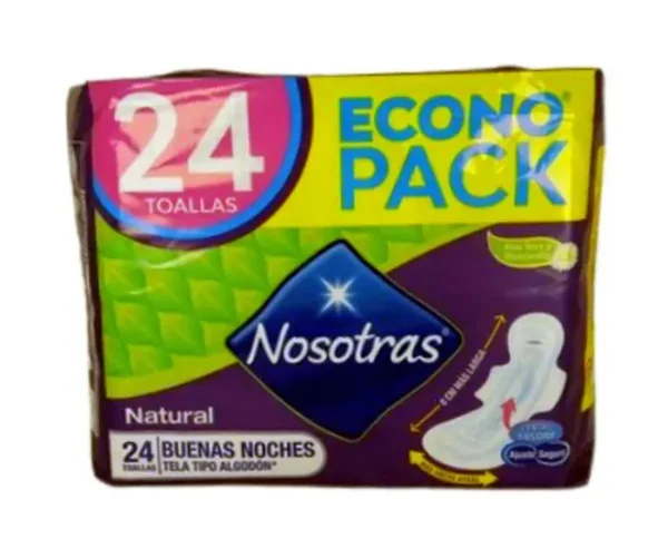 [8086-UND] TOALL HIGIE NOSOTRAS NATURAL NOCHE 24 U UND