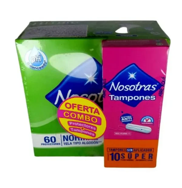 [6962-UND] PROTECTORES NOSOTRAS 60+TAMPONES 1 UND