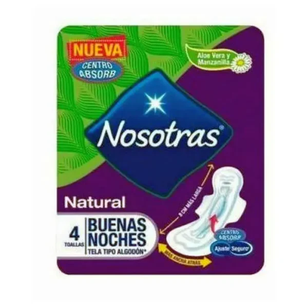 [11833-UND] TOALL HIGIE NOSOTRAS NOCTURNA NATURAL 4U UND