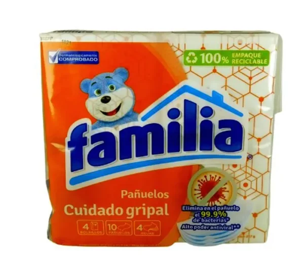 PANUELOS FAMILIA CUIDADO GRIPAL 10 U 4 UND