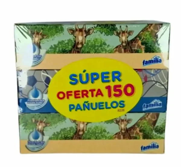 [1098-3UN] PANUELOS FAMILIA SURT CAJA 50 U 3 UND