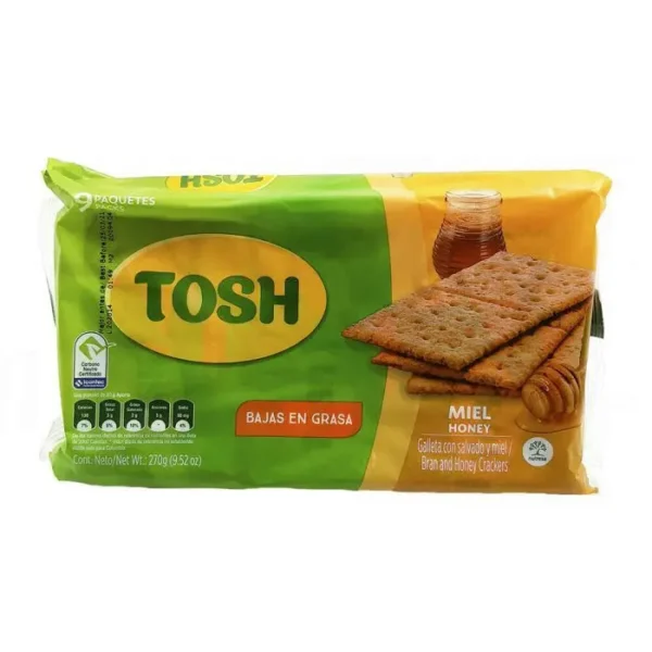 [12838-UND] GALLETA TOSH CON SALVADO Y MIEL 243 G UND