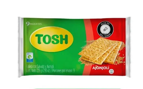 [12839-UND] GALLETA TOSH CON SALVADO Y AJONJOLI 225G UND