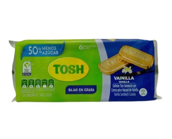 [142-UND] GALLETA TOSH VAINILLA PAQ 6  144 GR UND