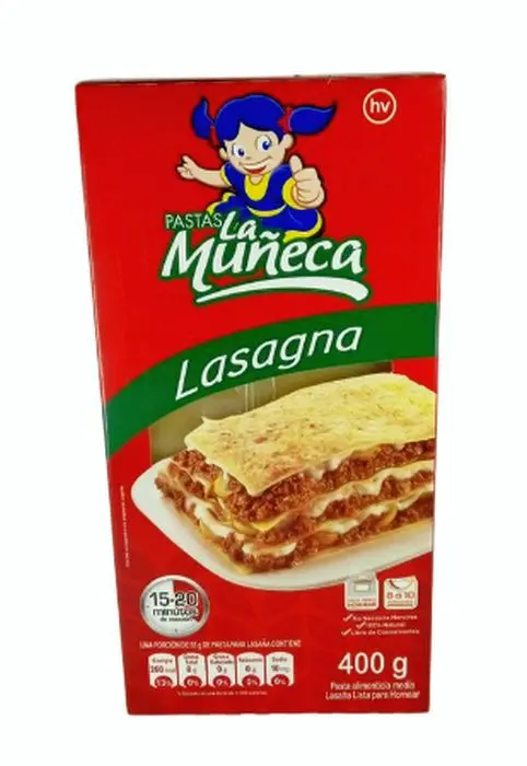 [1863-UND] PASTA LASAGNA LA MUNECA 400 GR UND