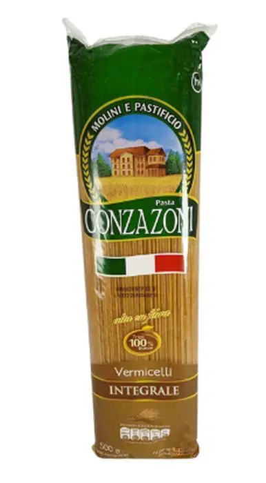[11082-UND] PASTA INTEGRAL CONZAZONI VERMICELLI 500G UND