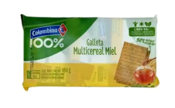 [3130-UND] GALLETA MULTICEREAL MIEL COLOMBINA 180 G UND