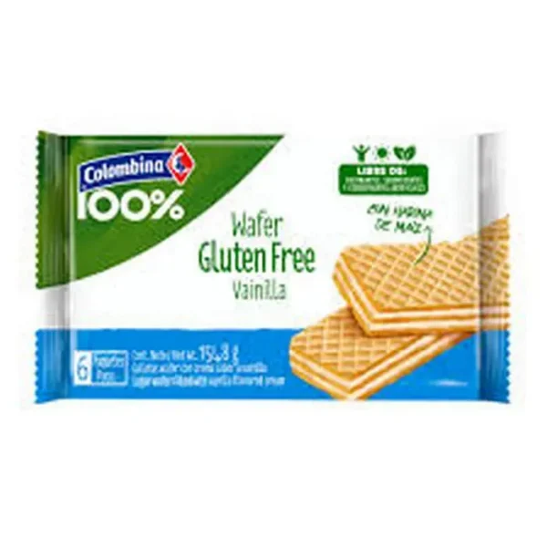 [9881-UND] GALLETA WAFER COLOMB GLU/FRE VAINI 154 G UND