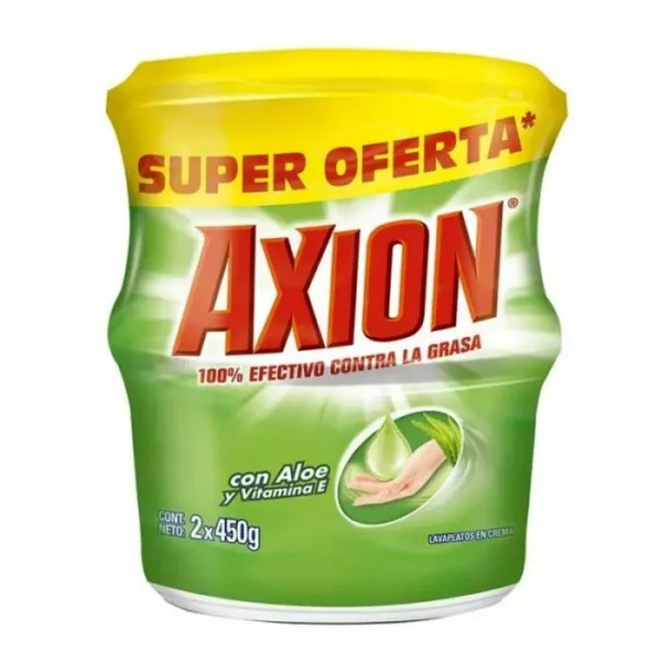 [11446-2UN] LAVALOZA AXION CREMA ALOE VITAMI E 450 G 2 UND
