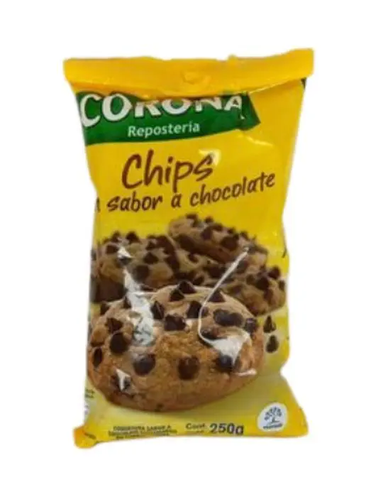 [12418-UND] CHIPS CHOCOLATE CORONA SEMIAMARGO 250 G UND