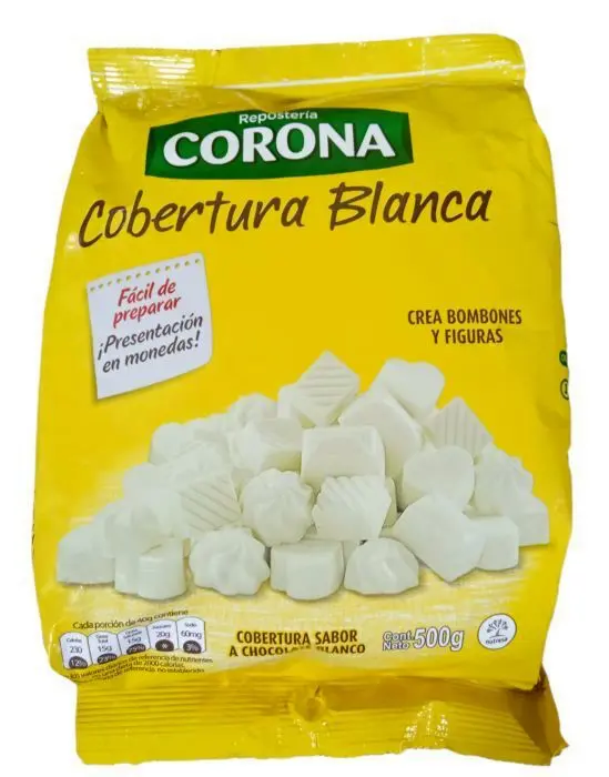 [12417-UND] COBERTURA CHOCOLATE CORONA BLANCA 500 G UND