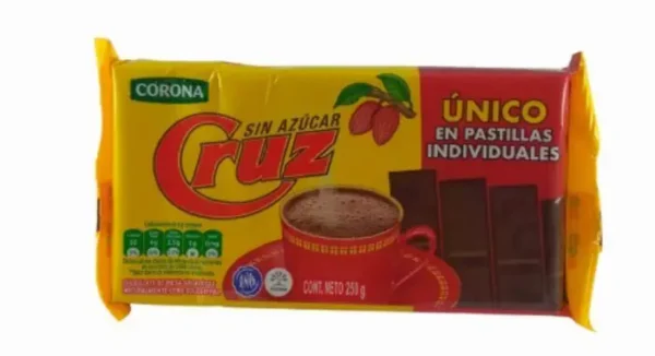 [2254-UND] CHOCOLATE SIN AZUCAR CRUZ 250 GR UND