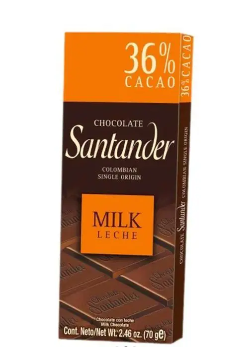 [11176-UND] CHOCOLATE SANTANDER MILK 36% 70 G UND