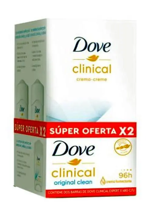 [8578-2UN] DESOD DOVE CLINICAL ORIGINAL CLEAN 48 G 2 UND