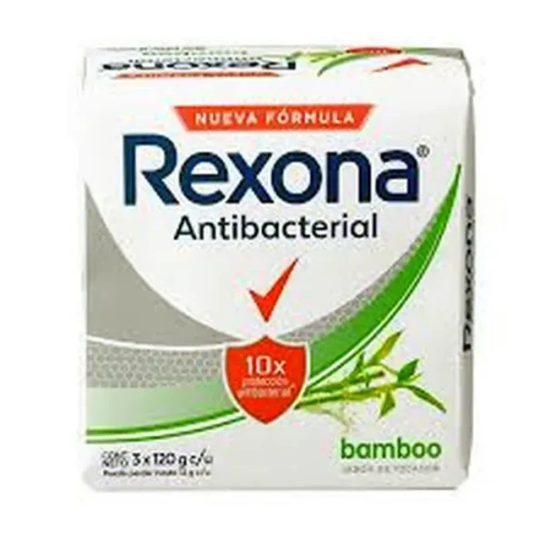 [11444-3UN] JABON REXONA ANTIBACTERIAL BAMBOO 120 G 3 UND
