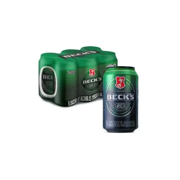 [8340-6UN] CERVEZA BECKS LATA 330 ML 6 UND