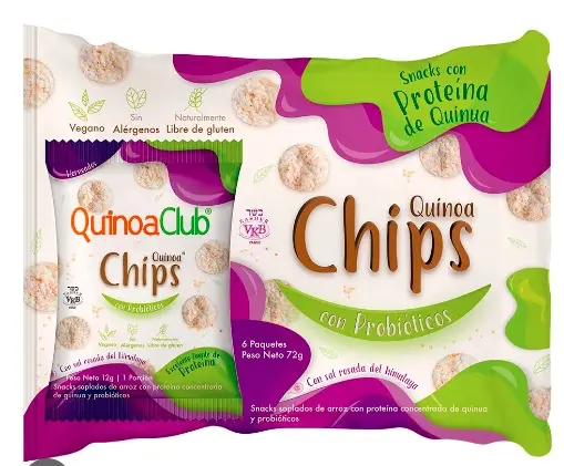 [12778-UND] SNACKS QUINUACLUB CHIPS ARROZ SOPL 12G 6 UND