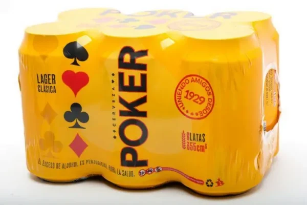[46-SI6] CERVEZA POKER LATA 330 ML 6 UND