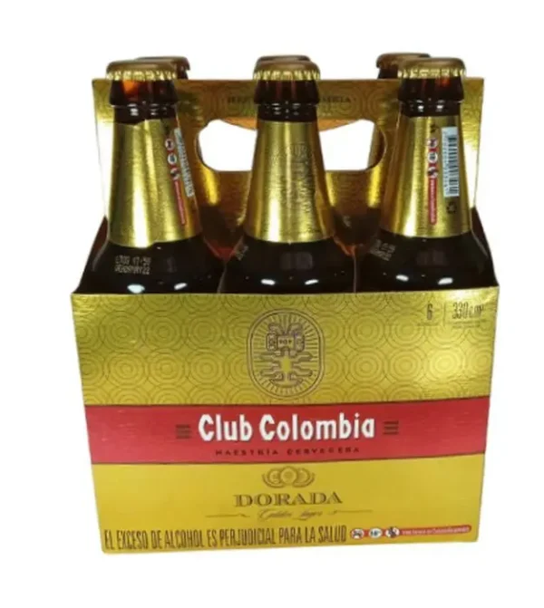 [1070-SI6] CERVEZA CLUB COLOMBIA DORADA BTLL 330 ML 6 UND