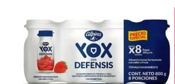 [11543-8UN] YOGURT YOX DEFENSIS FRESA 100 G 8 UND