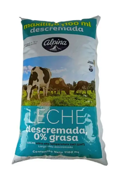 [2598-UND] LECHE DESCREMANA 0 GRASA ALPINA 1.1 ML UND