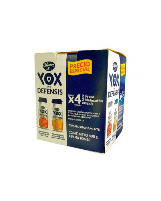[761-4UN] YOGURT YOX DEFENSIS SURT 100 GR 4 UND