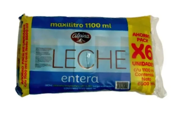 [1999-6UN] LECHE ENTERA ALPINA 1.1 ML 6 UND