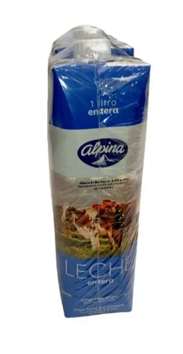 [1335-4UN] LECHE ENTERA ALPINA CAJA 1 L 4 UND