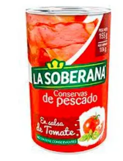 SARDINAS TOMATE LA SOBERANA 155 G UND